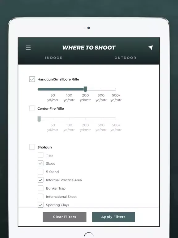 Where To Shoot iPad  Screenshots