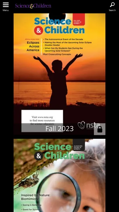 Ảnh chụp màn hình của Science and Children