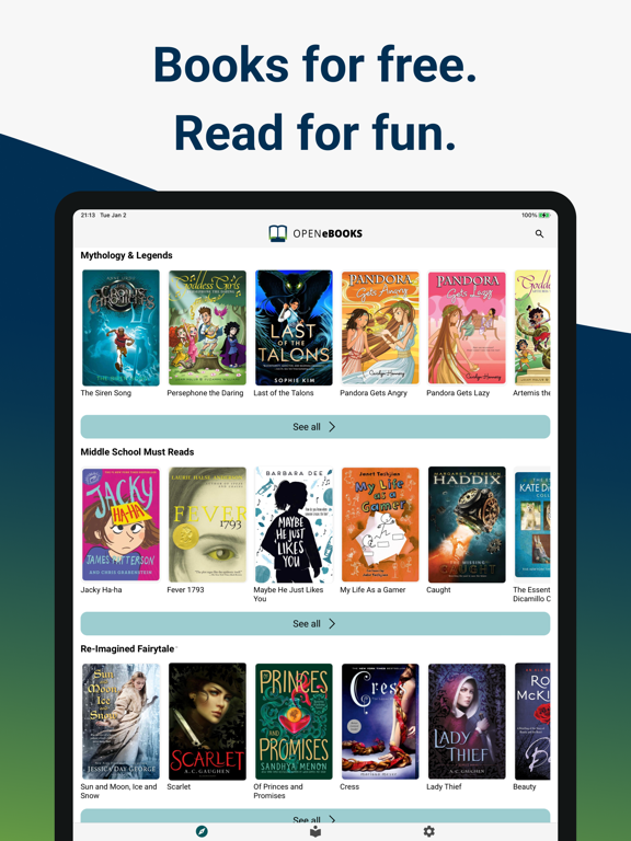 Open eBooks iPad  スクリーンショット