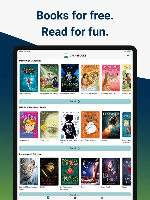 Tangkapan skrin Open eBooks iPad 
