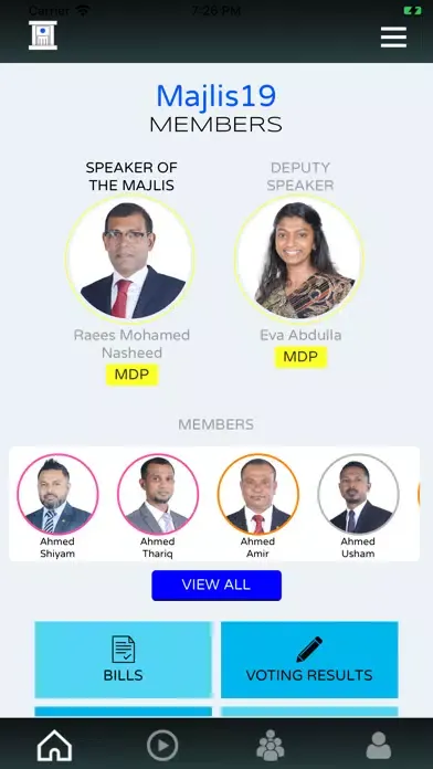 Capturas de tela do Direct Democracy Maldives