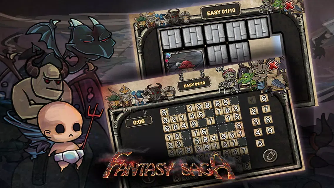 Capturas de tela do Fantasy Saga