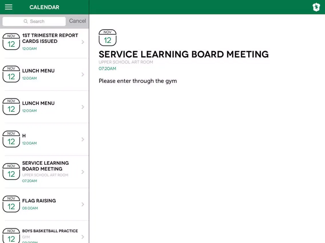 Oak Hill School App, Nashville, Tenn. iPad  Screenshots