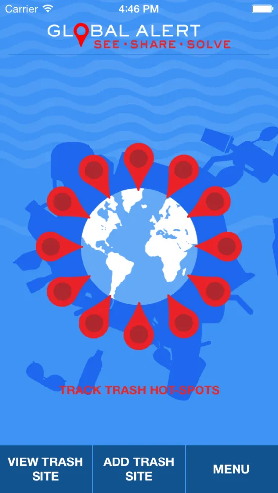 Tangkapan layar Global Alert – Floating Trash