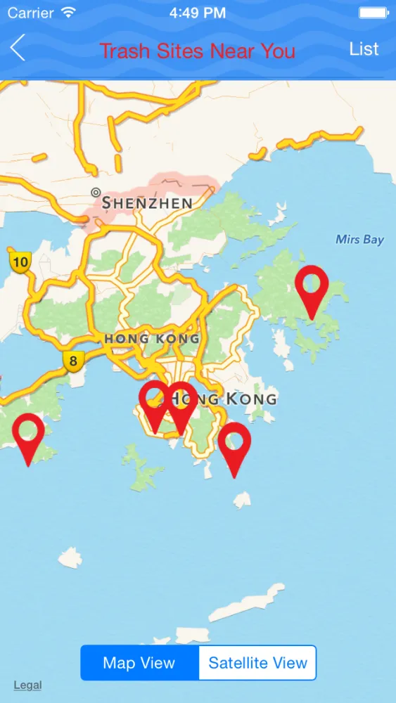 Tangkapan layar Global Alert – Floating Trash