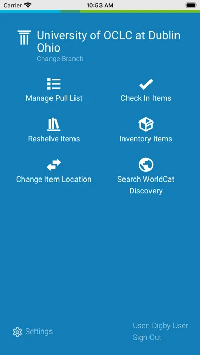 Screenshot di Digby® by OCLC®