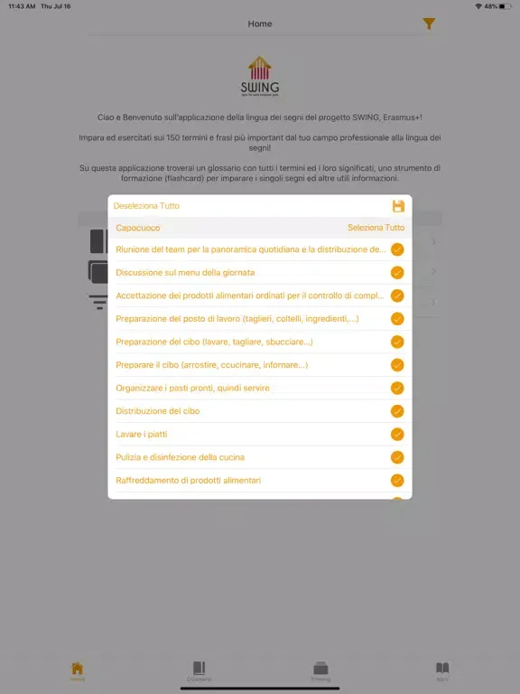 Capturas de tela do SWING Culinaria (Italiano) iPad 