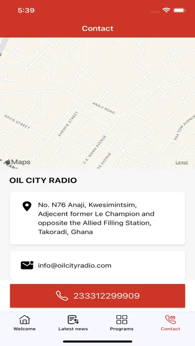 Tangkapan skrin Oil City Radio