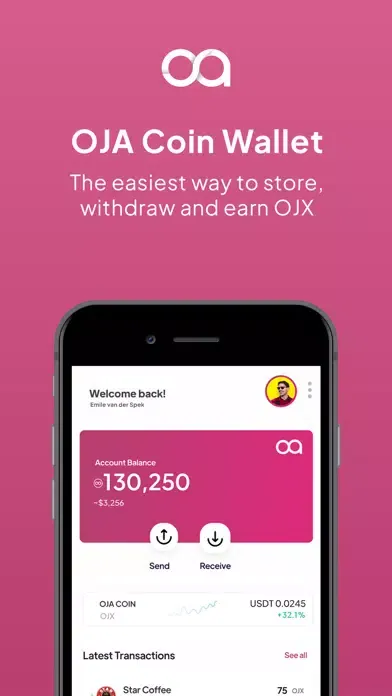 Скриншоты OJA Coin (OJX) Wallet