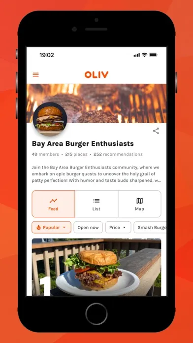 Tangkapan layar Oliv: Community Recommendation