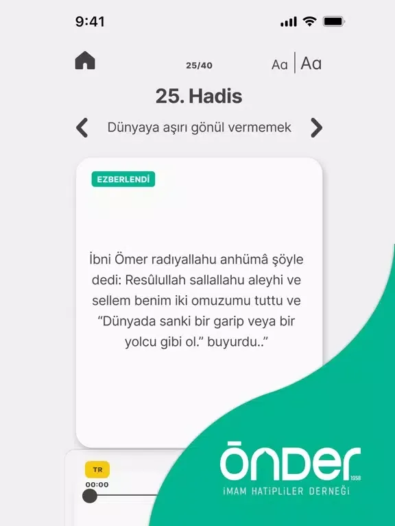Tangkapan layar PEYGAMBERİM ÖNDERİM iPad 
