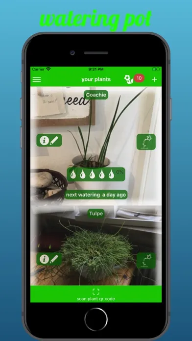 Capturas de tela do Watering Pot