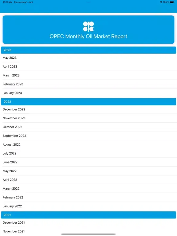OPEC MOMR iPad  Screenshots