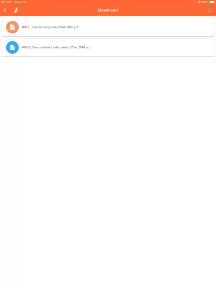 Capturas de tela do OpenEMIS Profiles iPad 