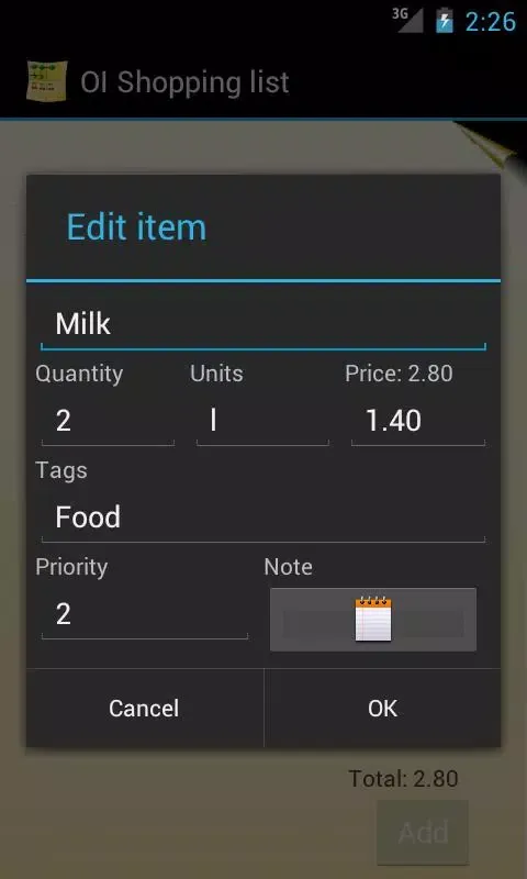 Capturas de pantalla de OI Shopping list