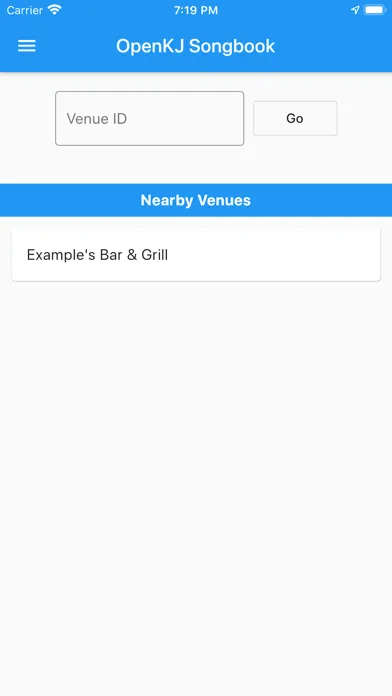 Tangkapan layar OpenKJ Songbook