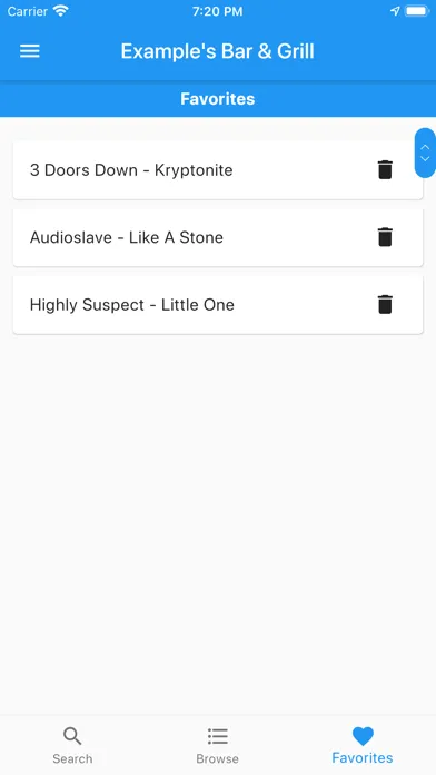 Tangkapan layar OpenKJ Songbook
