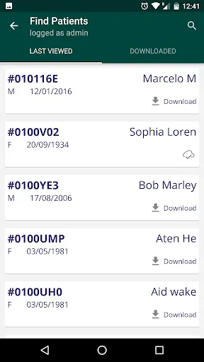 OpenMRS Android Client سکرین شاٹس