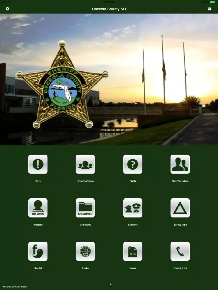 Tangkapan layar Osceola County Sheriff Office iPad 