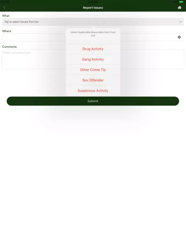 Tangkapan layar Osceola County Sheriff Office iPad 