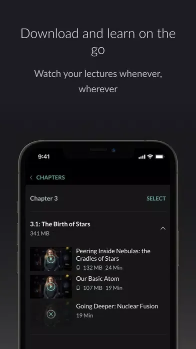 Capturas de tela do Outlier Course Companion