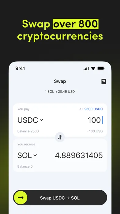 Capturas de tela do Key App: Solana memecoins home