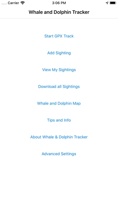 Capturas de tela do Whale and Dolphin Tracker