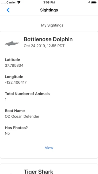 Capturas de tela do Whale and Dolphin Tracker