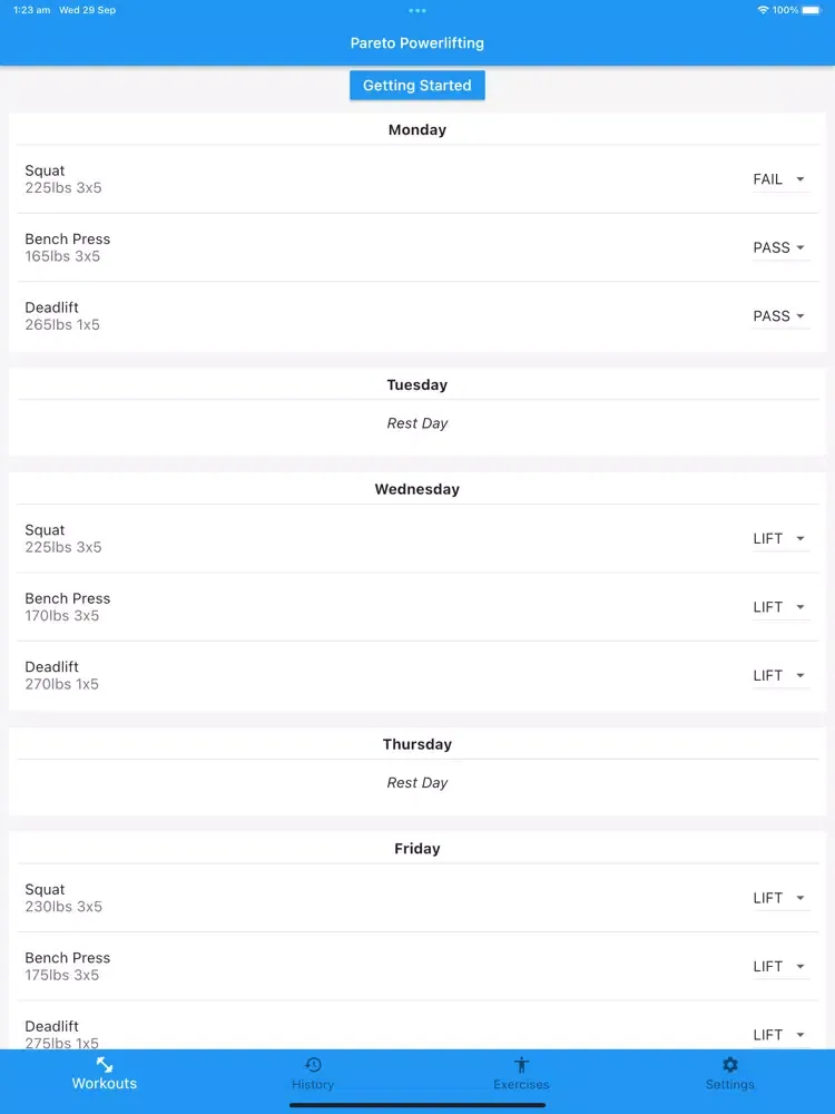 Pareto Powerlifting iPad  Screenshots