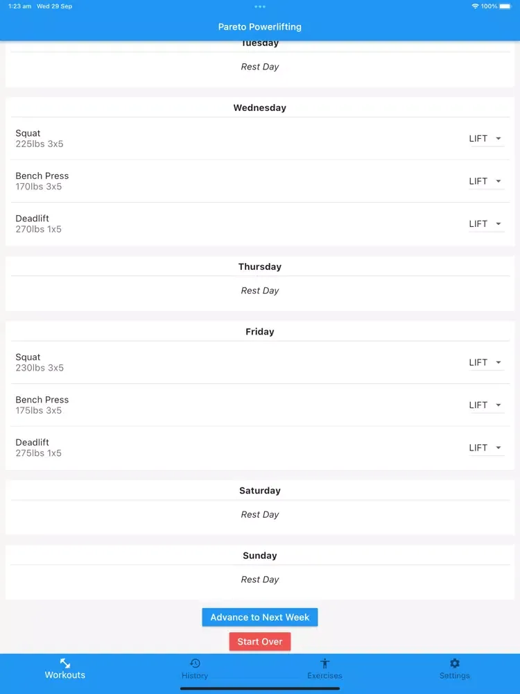 Pareto Powerlifting iPad  Screenshots