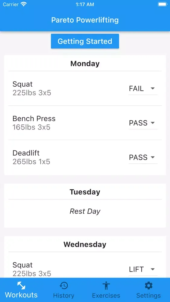 Pareto Powerlifting Screenshots