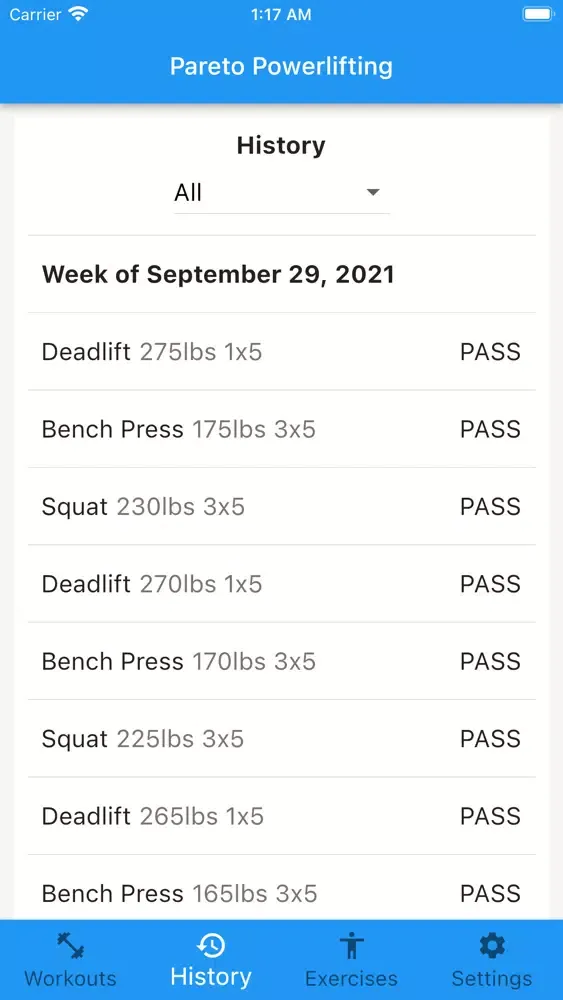 Pareto Powerlifting Screenshots