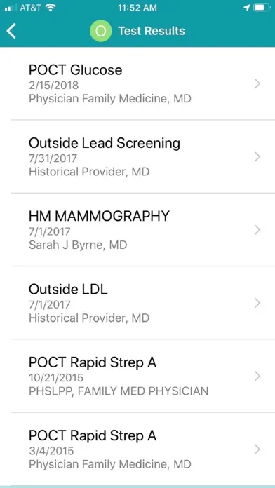 Patient Gateway سکرین شاٹس