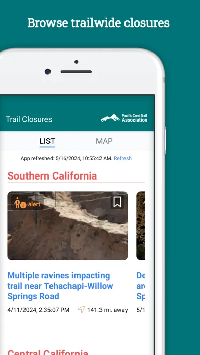 Pacific Crest Trail Closures স্ক্রিনশট