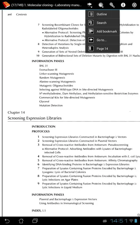 Captures d'écran de PDF and DJVU reader