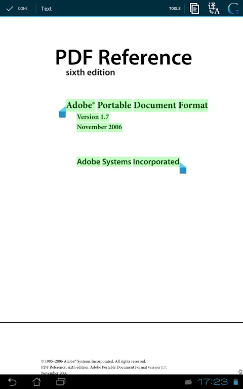 Captures d'écran de PDF and DJVU reader