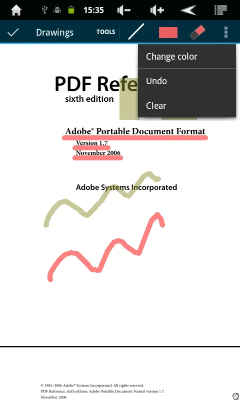 Captures d'écran de PDF and DJVU reader