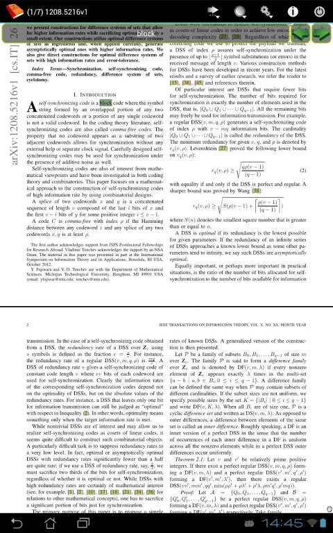 Captures d'écran de PDF and DJVU reader