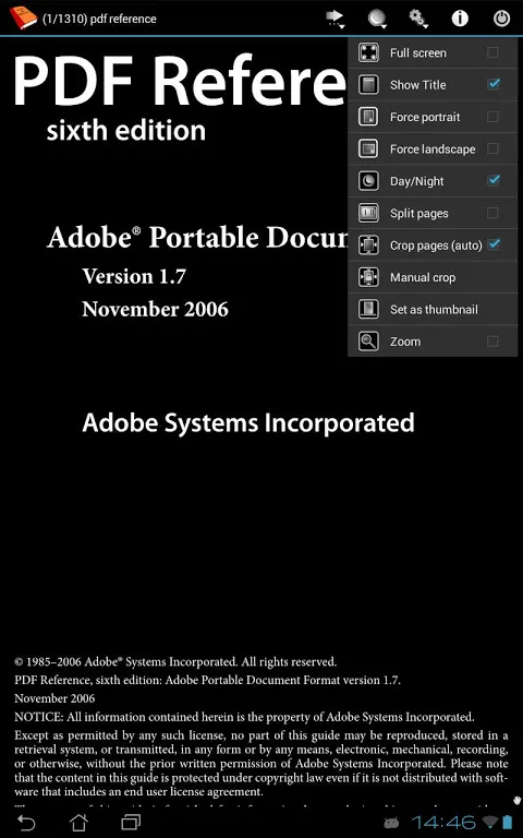 Captures d'écran de PDF and DJVU reader