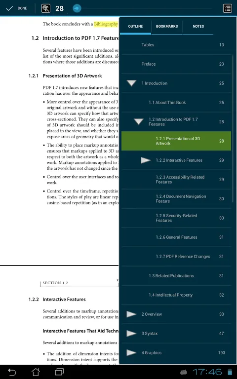 Captures d'écran de PDF and DJVU reader