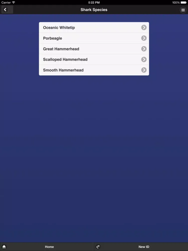 Shark Fin Identifier iPad  Screenshots