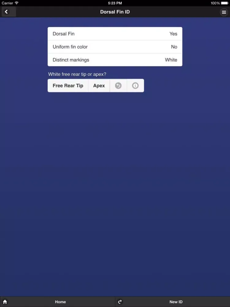 Shark Fin Identifier iPad  Screenshots