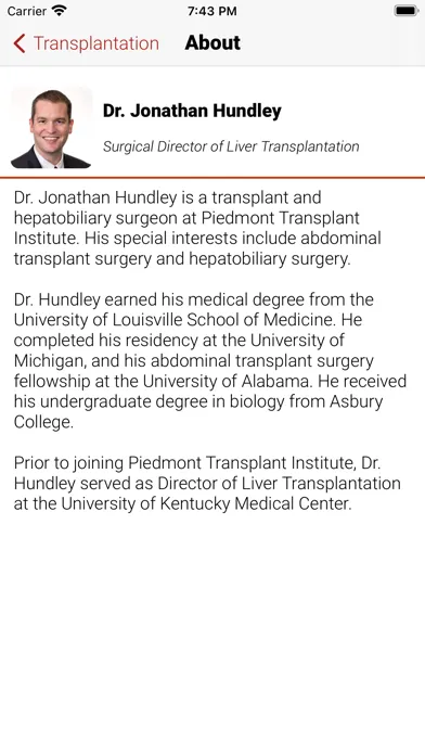 Capturas de pantalla de Piedmont Liver Transplant