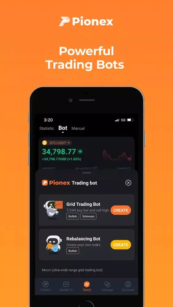 Pionex - Crypto Trading Bots Screenshots
