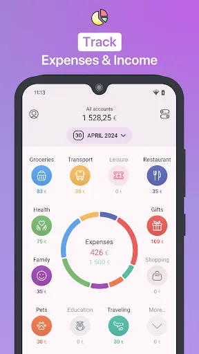 1Money: expense tracker budget Ekran Görüntüleri