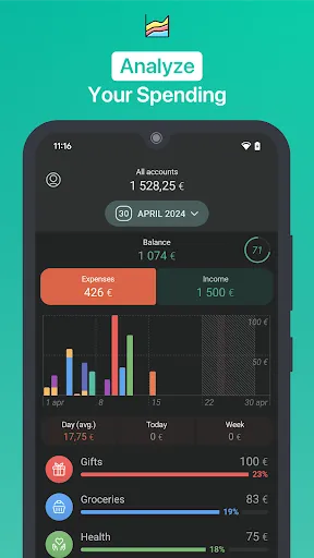 1Money: expense tracker budget Ekran Görüntüleri