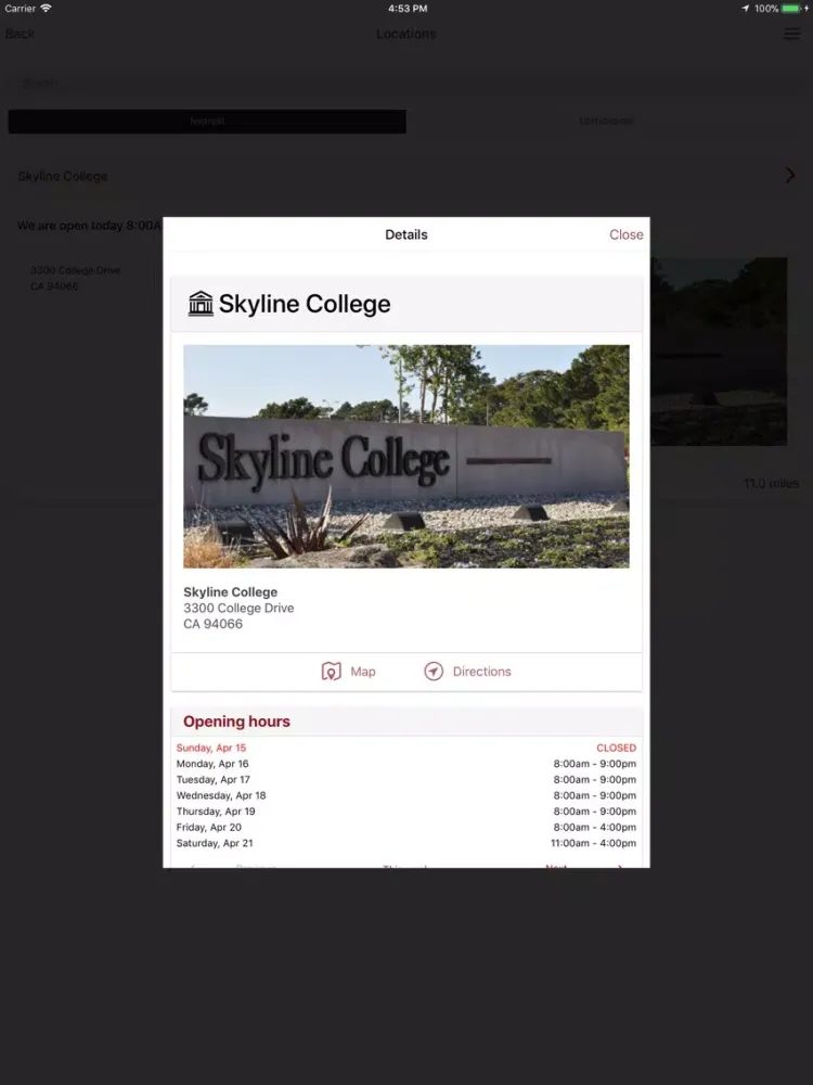Skyline College Library iPad  Ekran Görüntüleri
