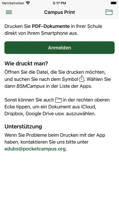 Capturas de tela do eduBS Mittelschulen