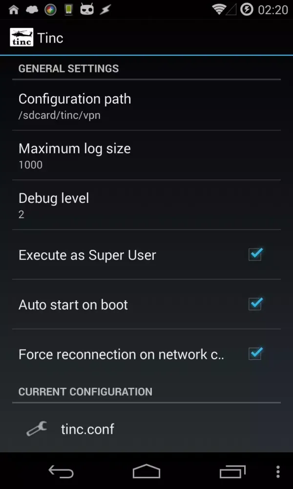 Tinc Screenshots