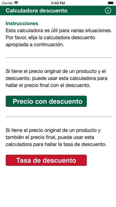 Captures d'écran de Calculadora descuento